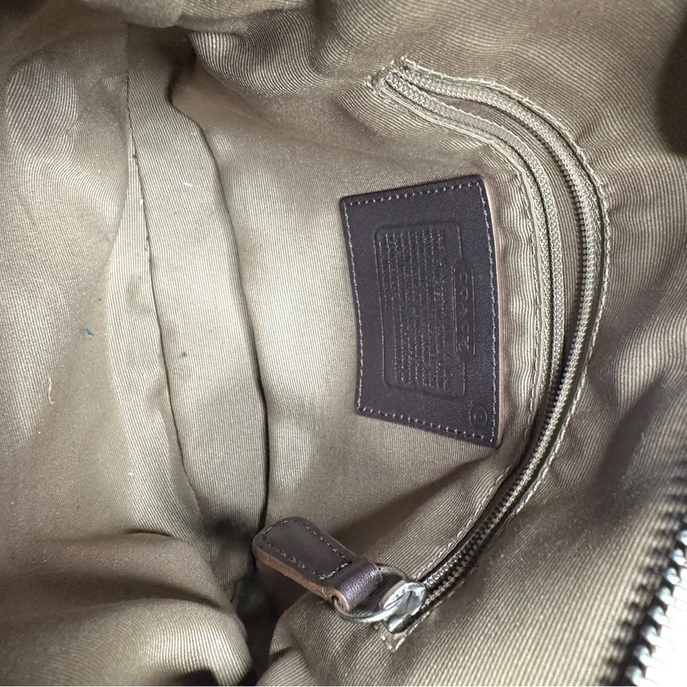 Coach Cream and Brown Crossbody Bag